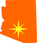 Window cleaning Phoenix orange image of the state of Arizona.